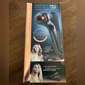 Conair INFINITI PRO Half and Half Curling Chamber and Straightening Plates NWOT